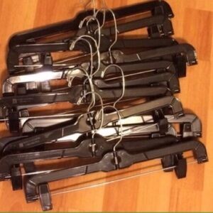 Black Plastic Hangers Set